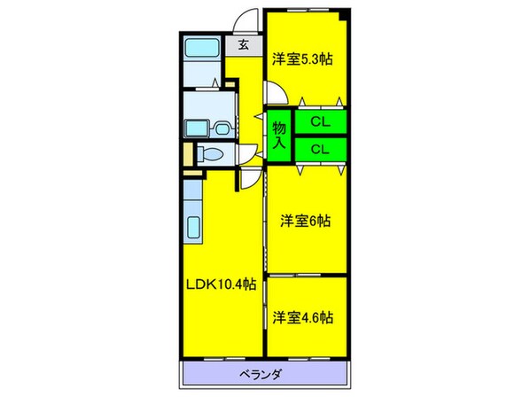 ヴェルデエスパシオの物件間取画像